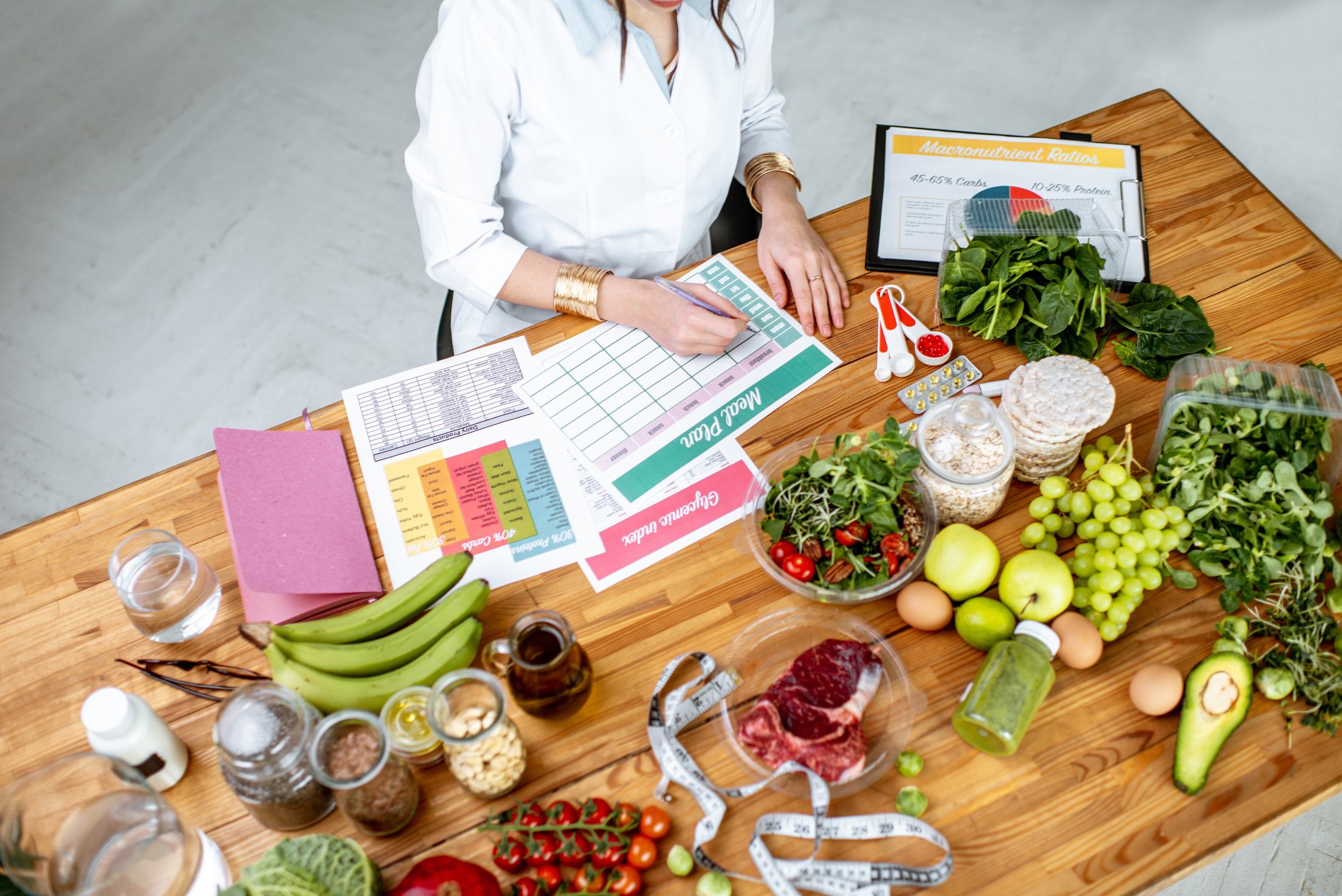 Dietician Making a Meal Plan